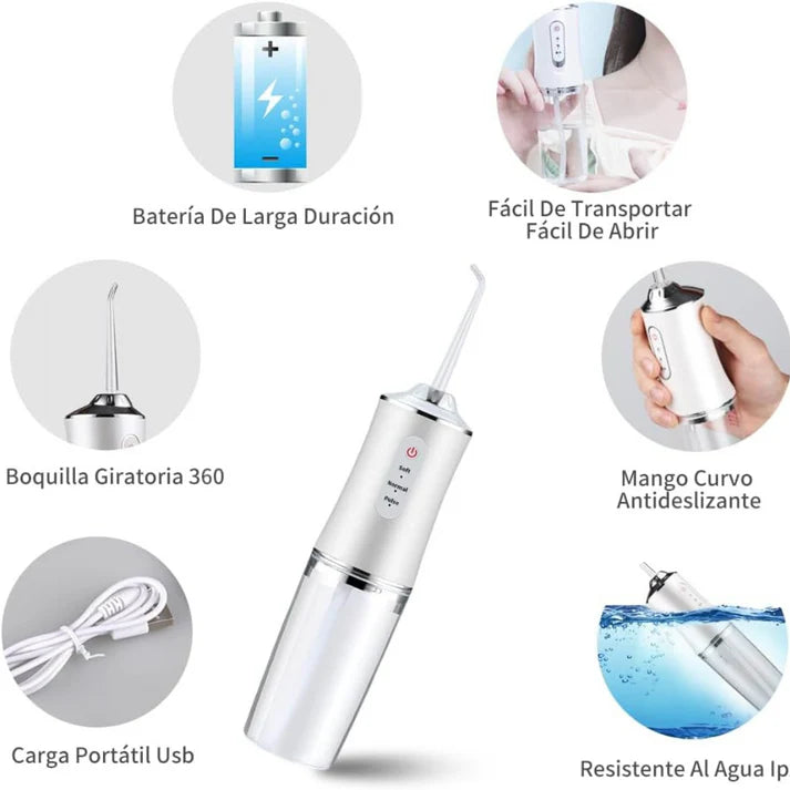 🦷✨ FreshJet Pro - Adiós Placa y Mal Aliento! 🚚 Envío Gratis + 4 Boquillas 🎁